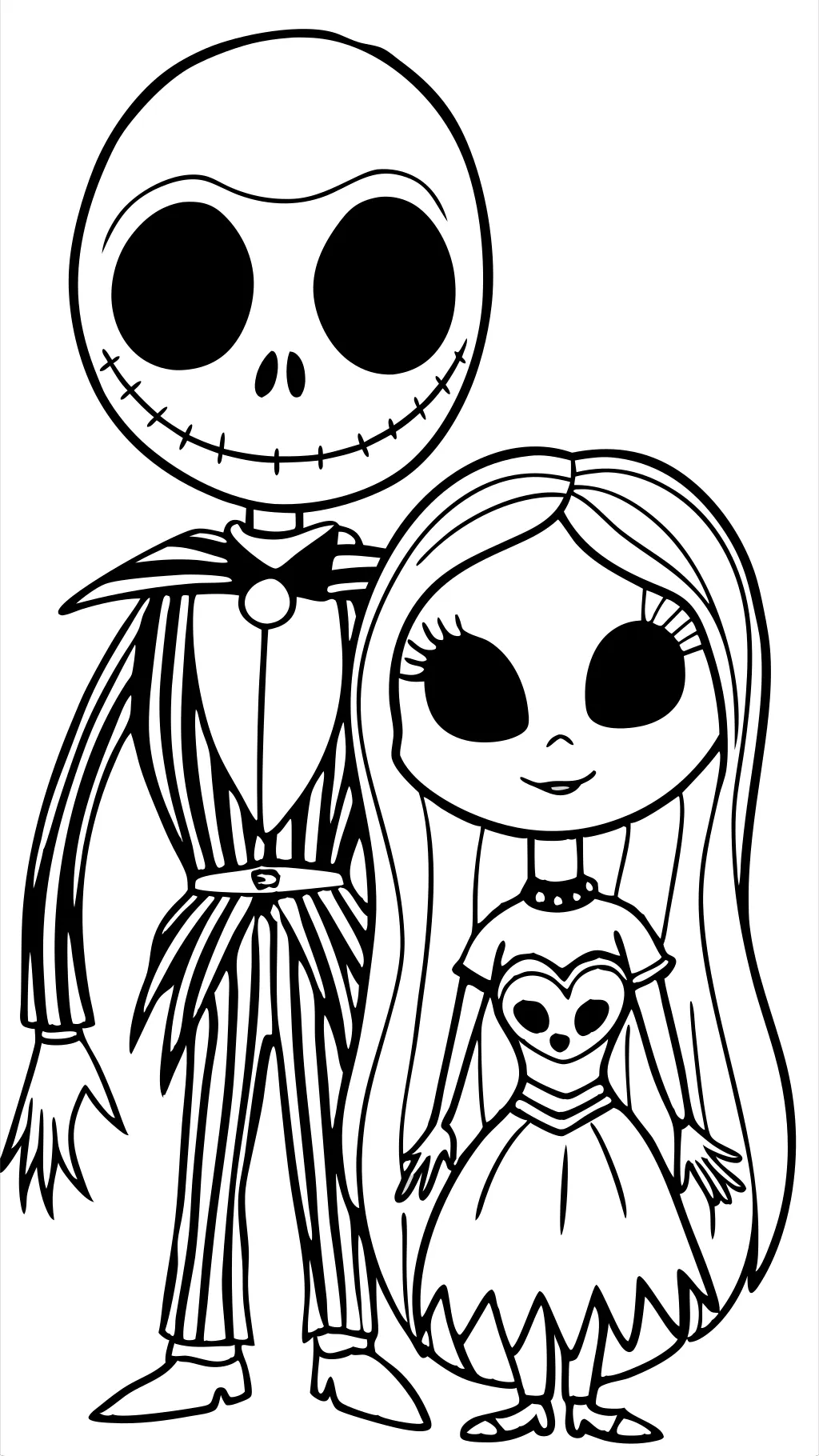 Páginas de color de Jack y Sally